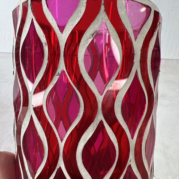 Vintage 1960s Mod Pink Swirl Psychedelic Glass Vase Hippie Boho 8.25"H X 3.25” W - Picture 9 of 12